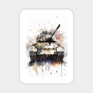 Watercolor Panzer Tank Magnet