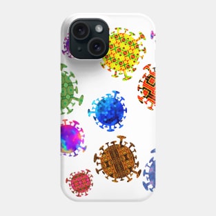 Colorful Virus Mutations Pattern Phone Case