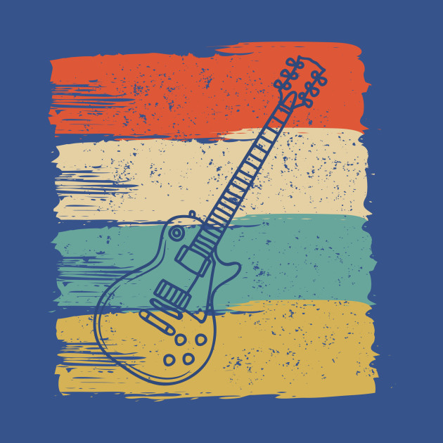 Discover Guitar Rock Music For Guitarists Retro Vintage - Guitar - T-Shirt