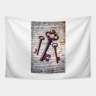 Three Skeleton Keys Tapestry