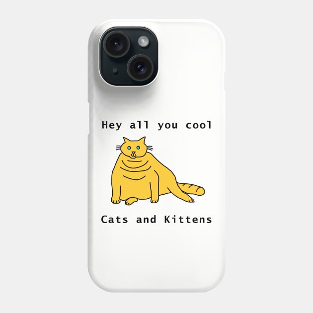 Cool Chonky Cat Phone Case by ellenhenryart