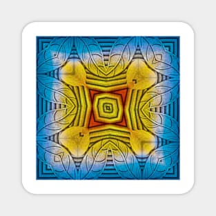 creative inspired by nature rainbow coloured square composition design Magnet