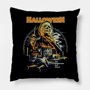 Retro Halloween Movie Pillow