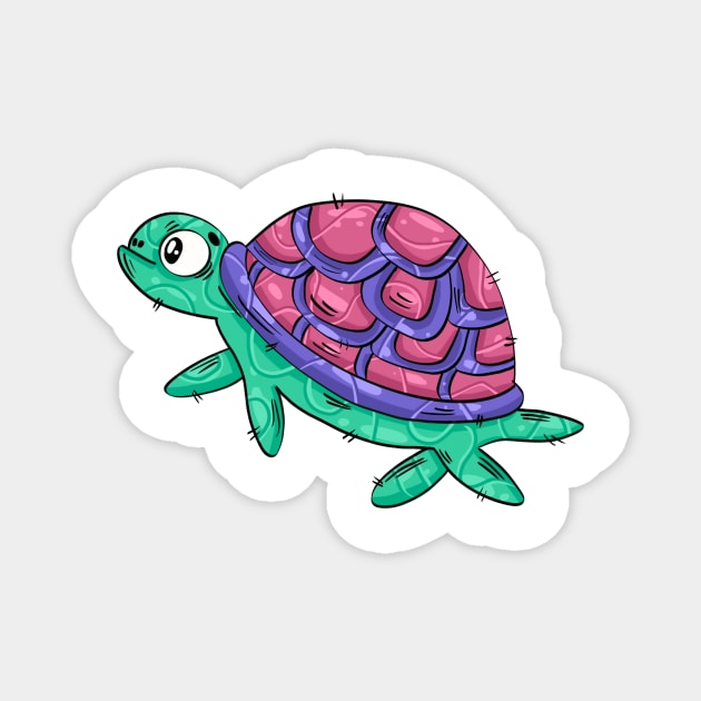 Exotic animals, turtle, cute animals,zoo animals,exotic jungle animal,jungle animal Magnet by Liseevna