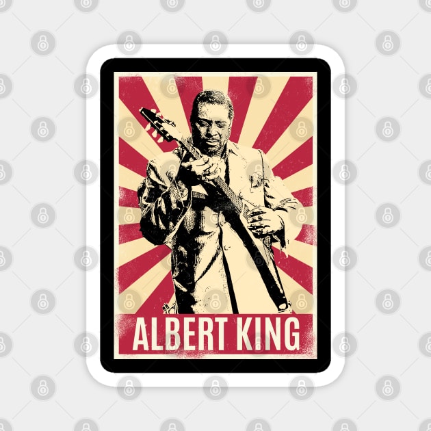 Retro Vintage Albert King Magnet by Play And Create