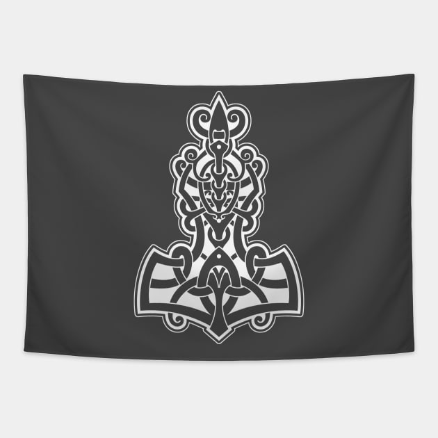 Thors Hammer - Mjolnir - Viking Metal Tapestry by VikingMetalMerch