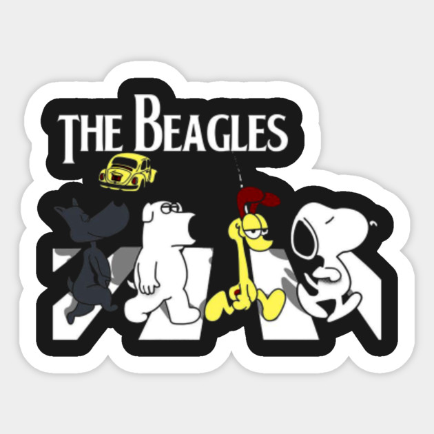 The Beagles Beatles Abbey Road The Beagles Beatles Sticker Teepublic