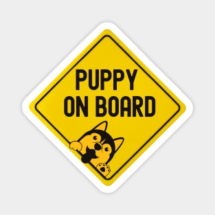 Puppy On Board Bumper Magnet