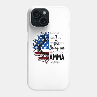 Vintage American Flag I Love Being An Amma Happy Independence Day Phone Case