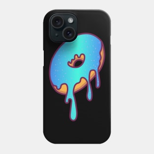 Dripping Galaxy Donut (Cyan) Phone Case