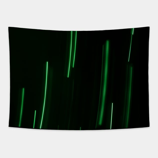 Green blurred lights Tapestry by Beccasab photo & design