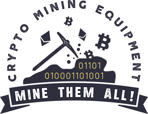 Cryptocurrency Mining Equipment Kids T-Shirt by CryptoTextile