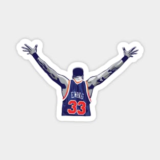 Patrick Ewing Raised Hands. Magnet