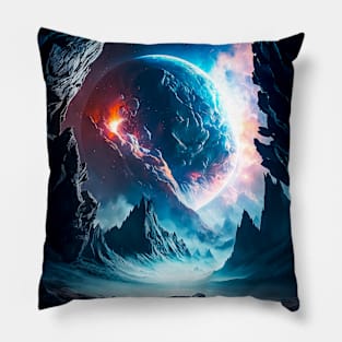 Magic in Chaos: Cosmic Landscapes Pillow
