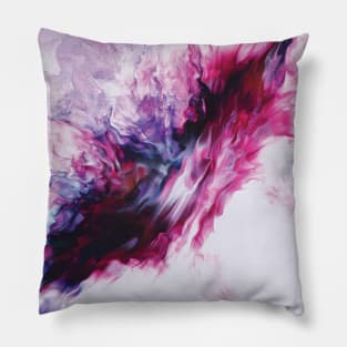 Pink Acrylic Pour Painting Pillow