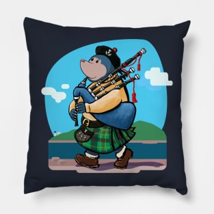 The Mole Of Kintyre Visits Davaar Island Pillow