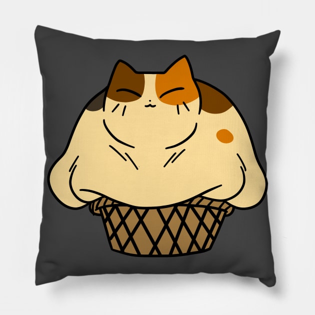 Fat Calico Tiny Basket Pillow by saradaboru