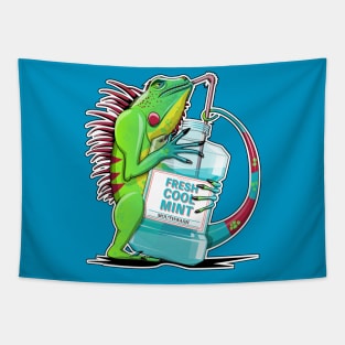 Iguana Bathroom Humor Tapestry