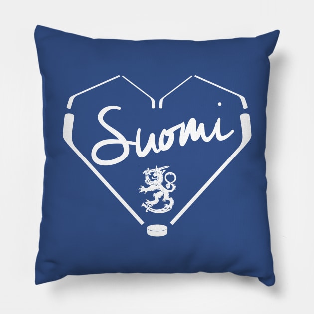 Heart of Suomi Pillow by miniBOB