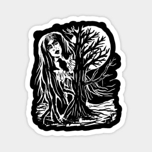 Moon Goddess Forest Witch Gothic Punk Magnet