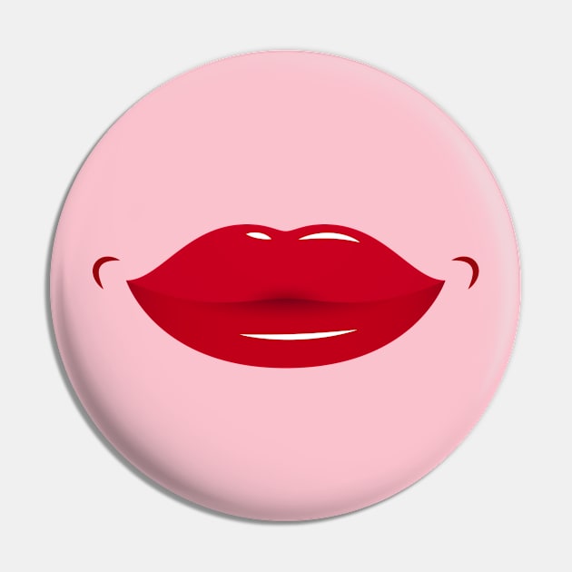 Red Lips Pin by Brady