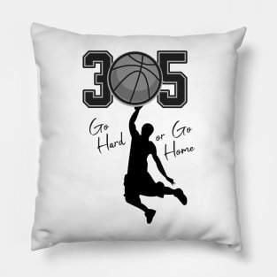 305 Miami Basketball Hoops Pillow