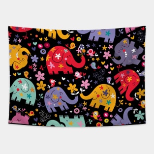 Elephants party Tapestry