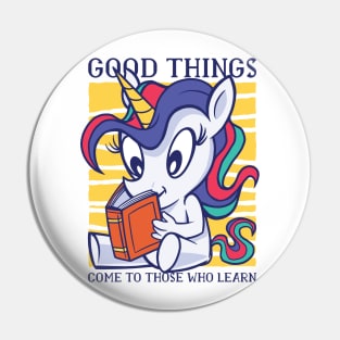 Unicorn reading book Quotes Pin