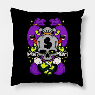 money bag skull Pillow