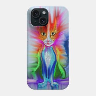 Metallic Rainbow Cat Phone Case