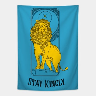 “Stay Kingly” Regal Lion Tapestry