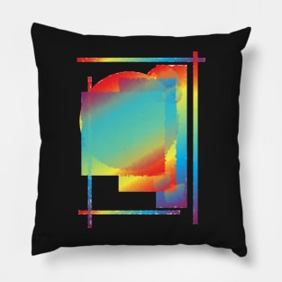 grid rainbow Pillow