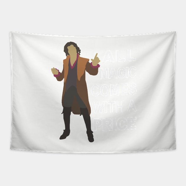 Rumple - All Magic - White Text Tapestry by eevylynn