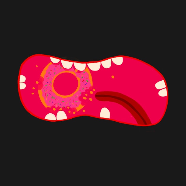 Donut digested in stomach by Dataskrekk Mediekontor