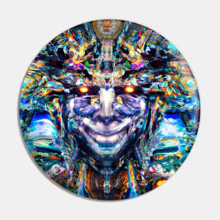 Techno-Shaman (19) - Trippy Psychedelic Art Pin