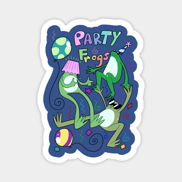 Party Frogs Magnet by saradaboru