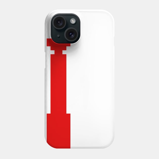 8bit Tie - RED Phone Case by ControllerGeek