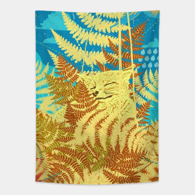 FERN FOX Tapestry by Showdeer