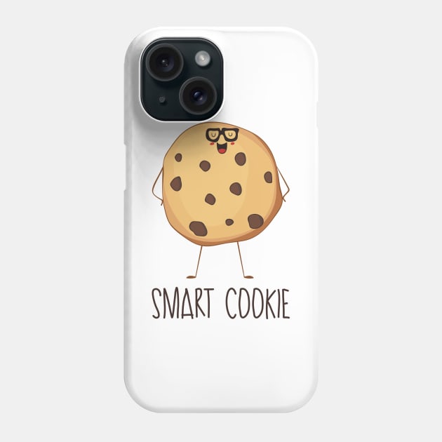 Smart Cookie Funny- Clever Cookie In Glasses Phone Case by Dreamy Panda Designs