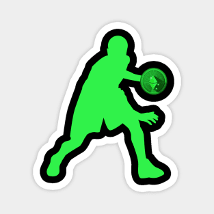 Ethereum Basketball Player Neon Green Magnet