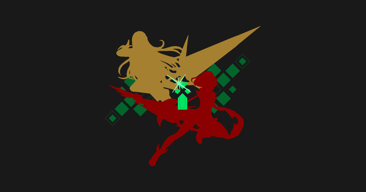 Pyra & Mythra Silhouette (Dark) - Xenoblade - Posters and Art Prints | TeePublic