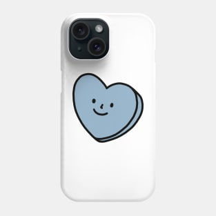 Blue Heart with Face | Quirky Heart Phone Case