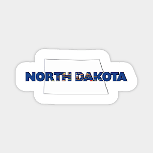 North Dakota Colored State Letters Magnet
