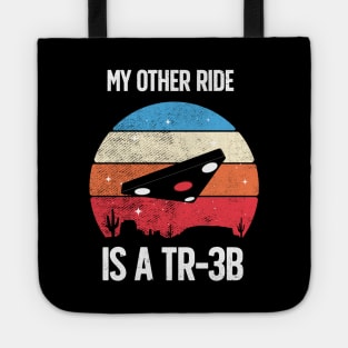 My Other Ride is a TR-3B Black Manta Triangle UFO Tote