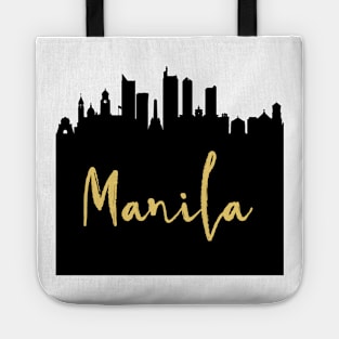 MANILA PHILIPPINES DESIGNER SILHOUETTE SKYLINE ART Tote