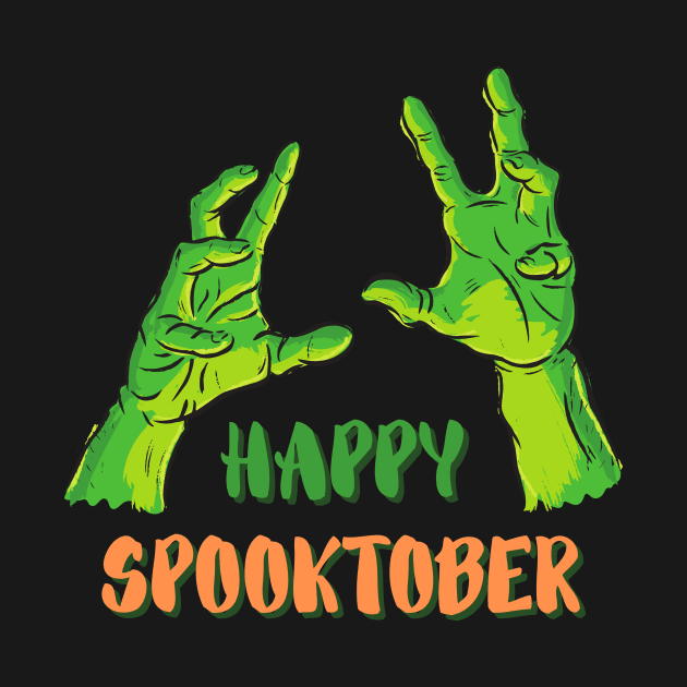 Halloween Spooky Funny T-shirt Scary Zombie Hands Halloween Gift Idea Happy Halloween by Utopia Shop