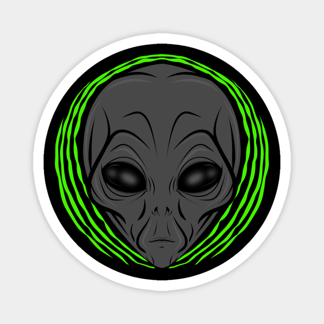 Grey Alien Magnet by Jack-O 