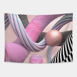 3d pink Tapestry