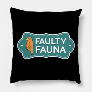 Faulty Fauna Logo Pillow