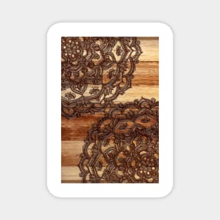 Burnt Wood Chocolate Doodle Magnet